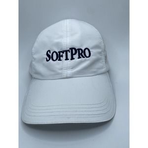 SoftPro Women's White Strapback Baseball Cap HITWear Hat